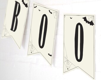 Halloween Haunted House Party Banner Haunted House Happy Birthday Banner Instant Download Edit with Adobe Reader