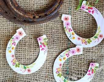 Horse Party Horseshoe Template - Printable Horseshoe - Pink Horse Party Toppers - Instant Download and Print at home with Adobe Reader