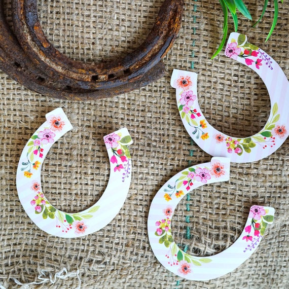 Horse Party Horseshoe Template Printable Horseshoe Pink Horse