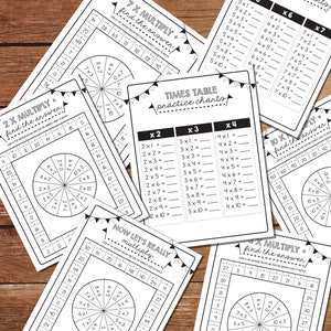 Kids Math Activity Sheets Multiplication Activity Sheets Printable Kids Activity Sheets Kids Math Instant Download Print at Home image 2