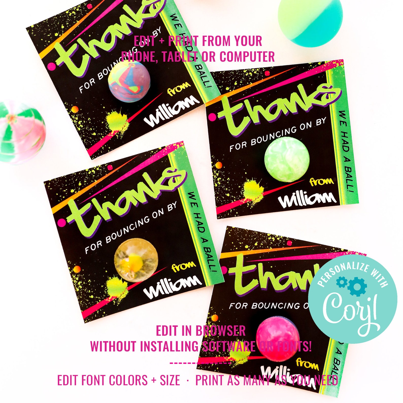 Jump Party Favors Bounce Birthday Party Favors Trampoline Etsy