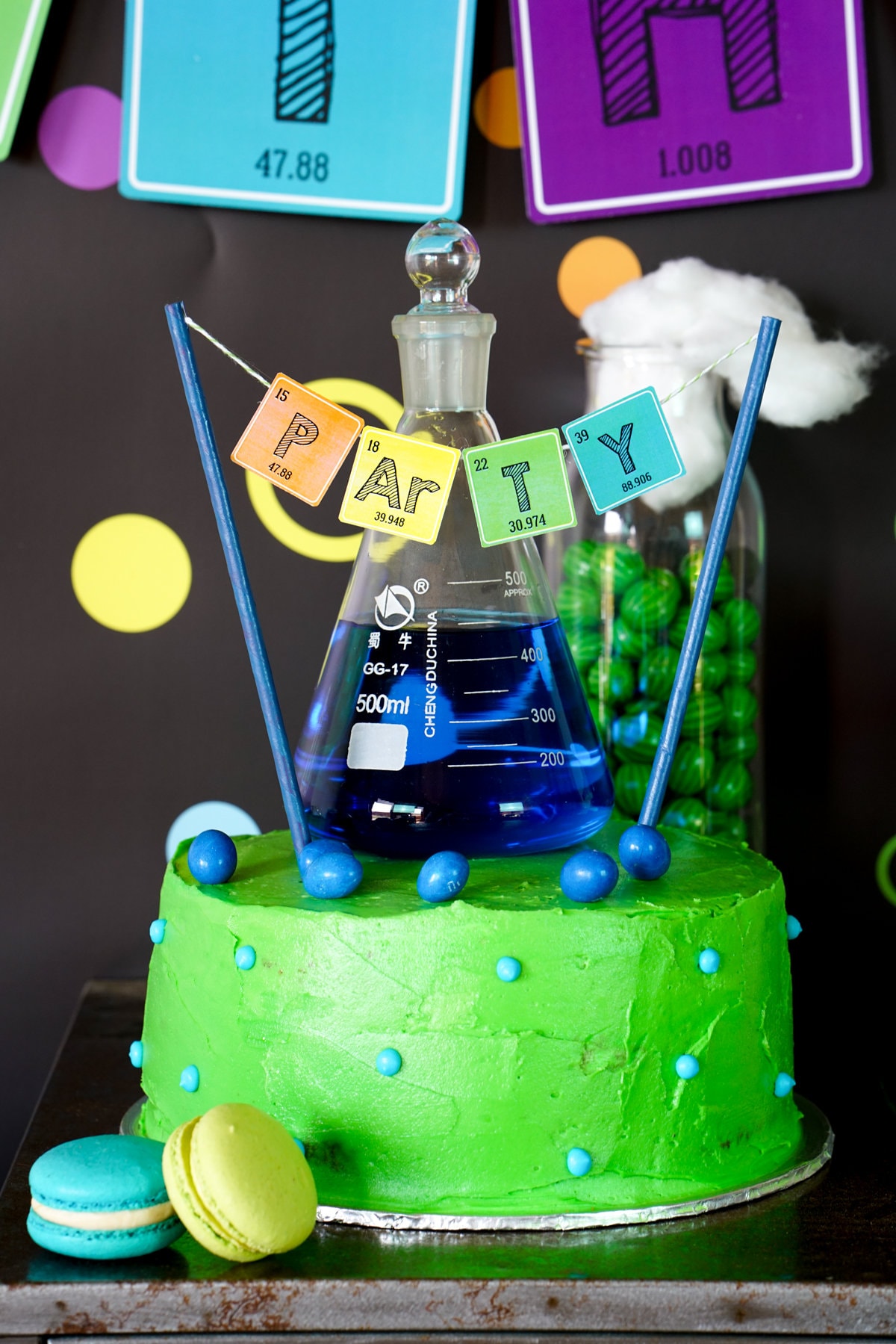 Chemistry Themed Birthday Cake