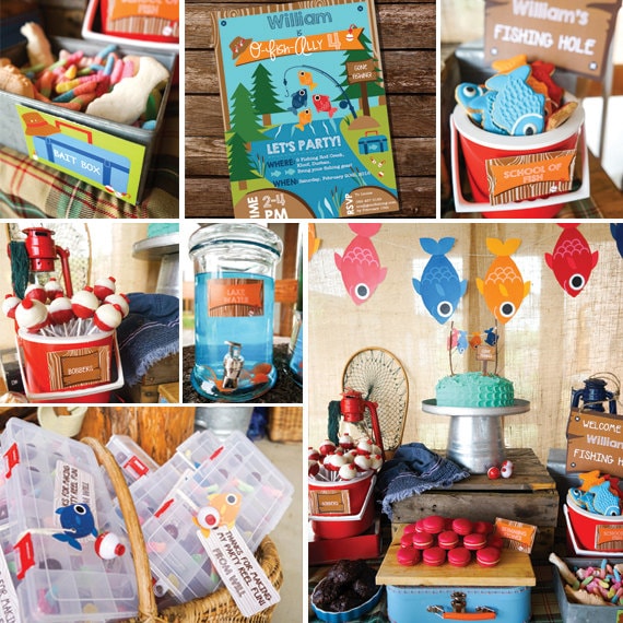 Fishing Party Decorations Boys Fishing Birthday Party Decor Gone Fishing  Party Decorations Instant Download Editable File 