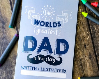 Father's Day World's Greatest Dad Booklet | Father's Day Gifts - Instant Download and Print at home with Adobe Reader