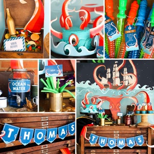 Kraken Birthday Party Decor Kraken Party Printable Decor Octopus Party Sea Creature Party Instant Download Edit with Adobe Reader