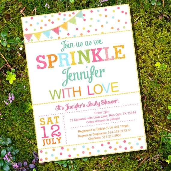 sprinkle baby shower invitations