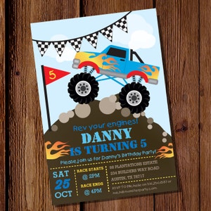 Monster Truck Pary Decorations Monster Truck Birthday Party Truck Birthday Party Printables Instant Download Editable File image 2