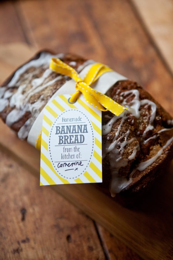 Items similar to Homemade Banana Bread Labels & Tags ...