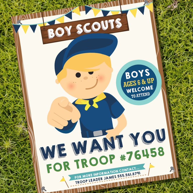 Boy Scouts Recruitment Flyer Printable Boy Scouts Etsy