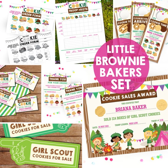 Girl Scout Cookie Printables - Girl Scout Cookie Seller Printables - Little Brownie Bakers Cookies - Instant Download + Edit in Adobe Reader Il_570xn