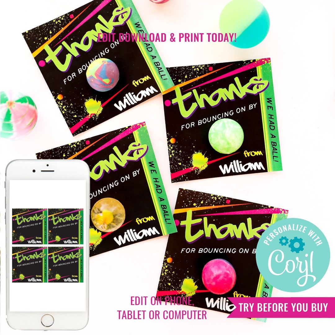 Jump Party Favors Bounce Birthday Party Favors Trampoline Park Birthday ...