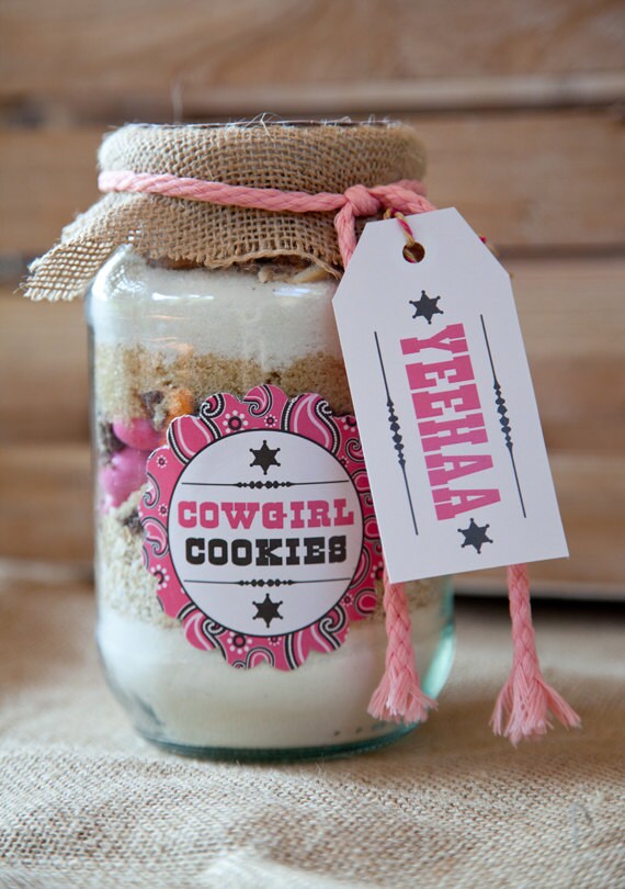 Cowgirl Cookie Favor Tags and Labels - Instantly Downloadable Includes Instructions - Cowgirl Party Favors Il_570xn