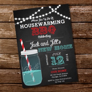 Einweihungsparty GRILLEN Einladung Tafel Design Einweihungsparty einladen Sofortiger Download Datei mit Adobe Reader bearbeiten