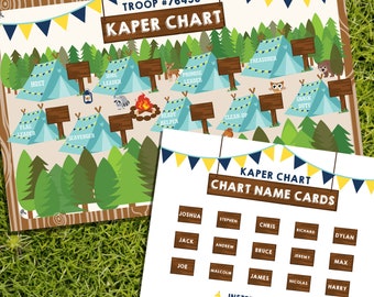 Scout Kaper Chart Editable Kaper Chart Printable Kaper Chart Tabloid Size Instant Download and Edit File with Adobe Reader
