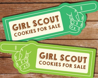 Girl Scout Cookie Printables - Girl Scout Cookie Booth Sign - Cookie For Sale Sign - Instant Download and Edit File in Adobe Reader