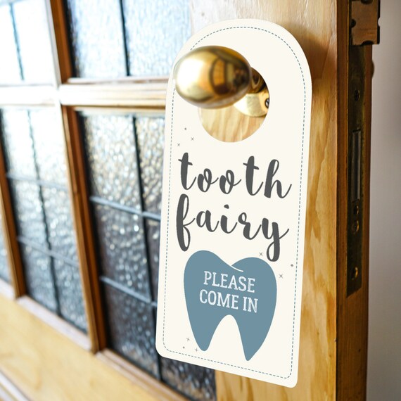 Tooth Fairy Door Sign - Official Tooth Fairy Sign - Tooth Fairy Printable - Instant Download and Edit with Adobe Reader Il_570xn