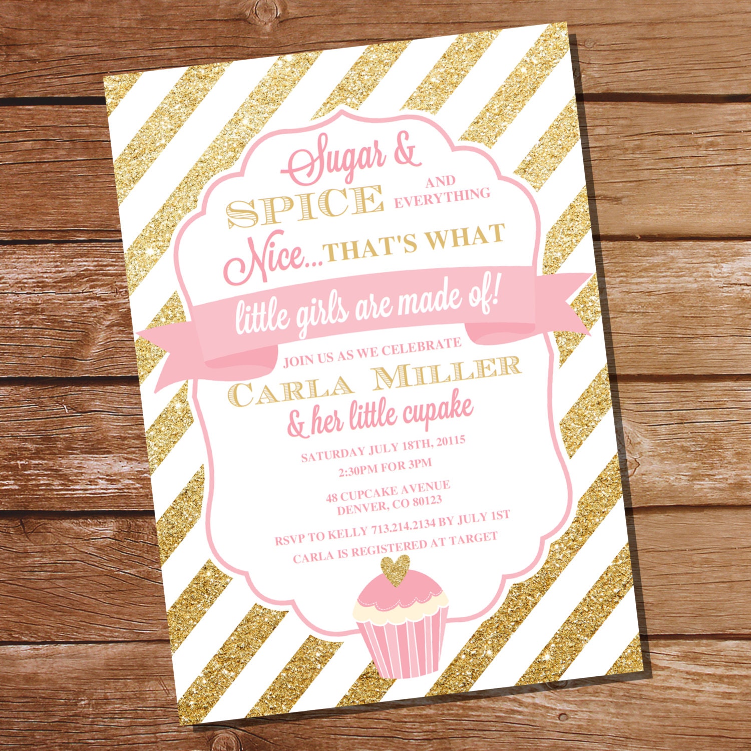 Sugar And Spice Baby Shower Invitation Sugar And Spice Etsy
