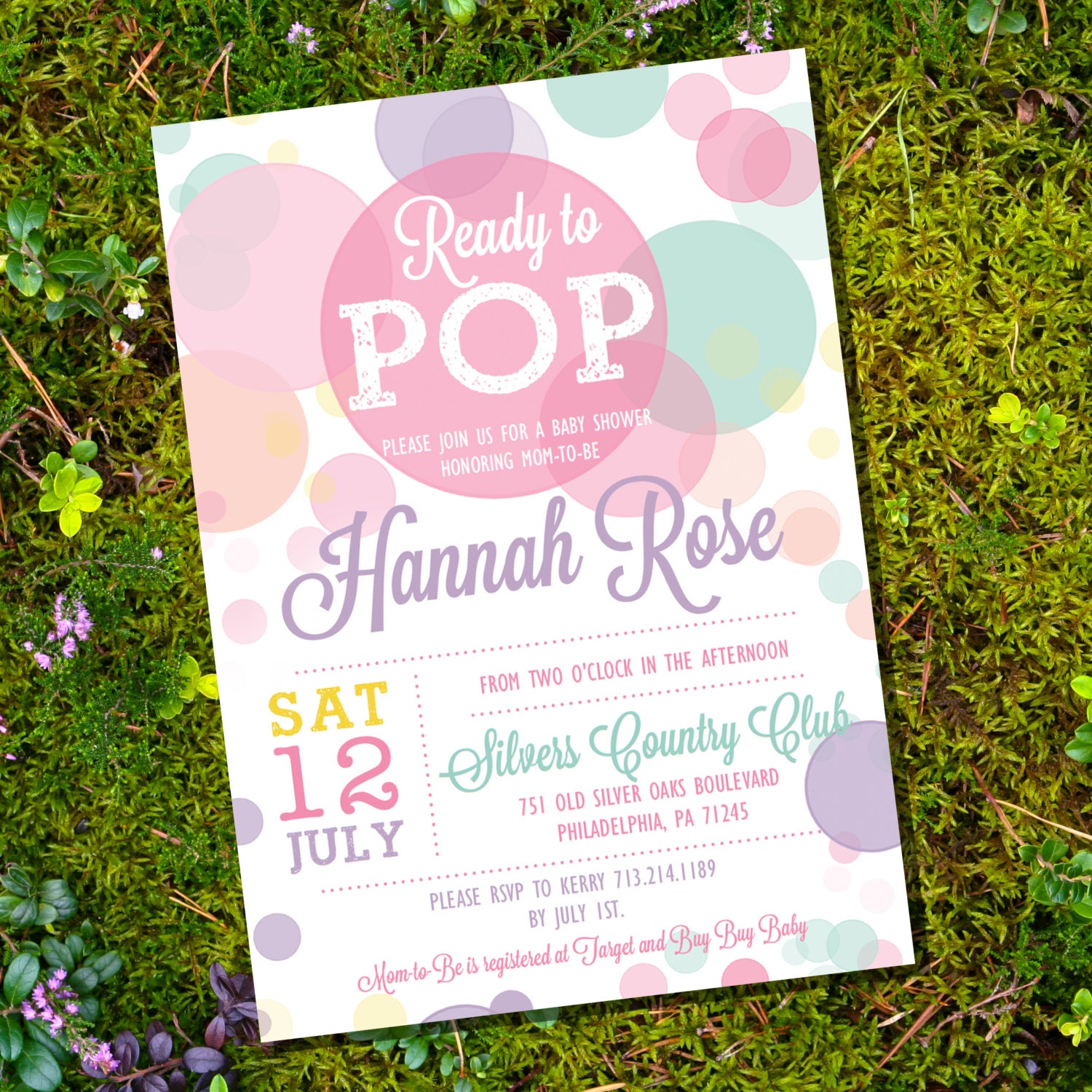 Ready to Pop Baby Shower Invitation in Whites and Pinks Girl Etsy