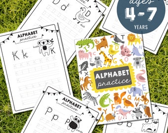 Kids Alphabet Activity Sheets - Phonics Activity Sheets - Learning to Write Activity Sheets - ABC Charts-Instant Download -Print at Home