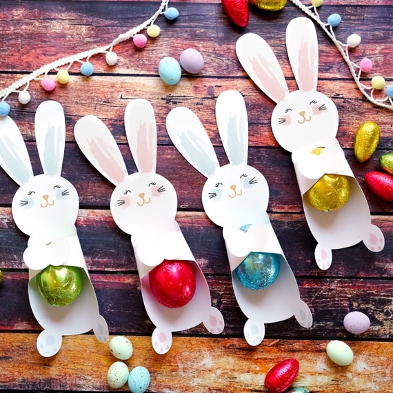 Easter Bunny Candy Holders | Easter Crafting Decorations - Instantly Downloadable Il_570xn