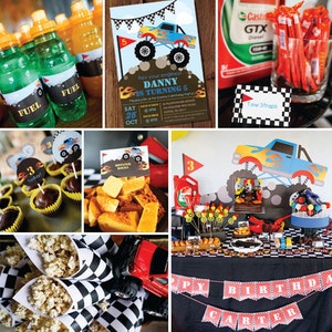 Monster Truck Pary Decorations Monster Truck Birthday Party Truck Birthday Party Printables Instant Download Editable File image 1