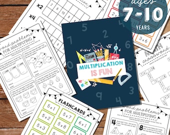 Kids Multiplication Flash Cards and Activity Sheets - Multiplication Activity Sheets - Kids Math -Instant Download -Print at Home