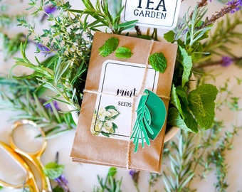 DIY Gift Herbal Tea Garden Gift Labels - Mothers Gifts - Teachers Gifts - Instant Download and edit with Adobe