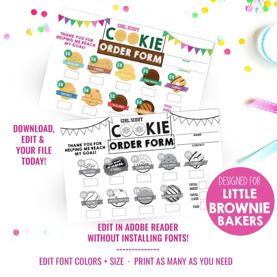 Girl Scout Cookie Printables - Girl Scout Cookie Seller Order Form ...