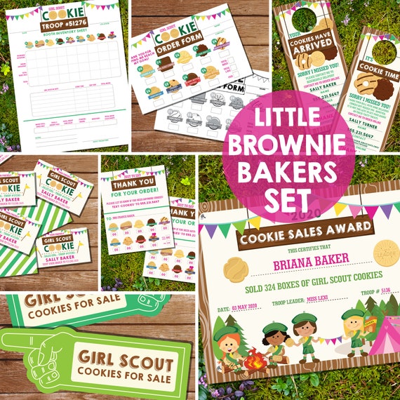 Girl Scout Cookie Printables - Girl Scout Cookie Seller Printables - Little Brownie Bakers Cookies - Instant Download + Edit in Adobe Reader Il_570xn