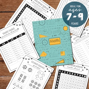 Kids Math Activity Sheets Multiplication Activity Sheets Printable Kids Activity Sheets Kids Math Instant Download Print at Home image 1