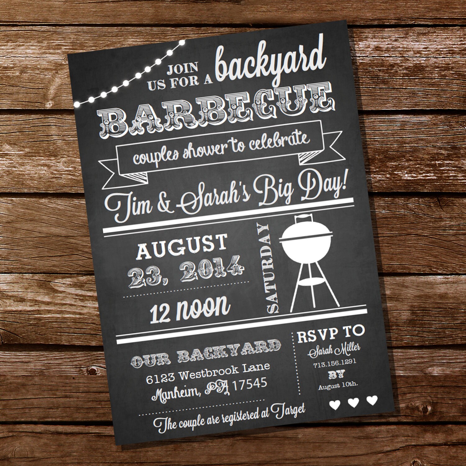 Chalkboard Couples Shower BBQ Invitation Couples Shower BBQ I Do Bbq Invitation Instant Download and Edit with Adobe Reader