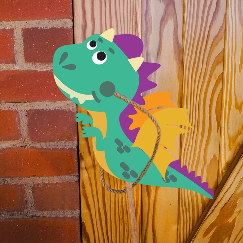 Dragon Hobby Horse Printable Stick Dragon Printable DIY Etsy