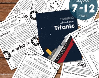 Kids Titanic Activity Sheets - Titanic Activity Sheet - HMS Titanic - Learn about The Titanic - Instant Download -Print at Home