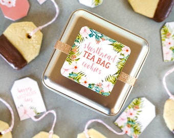 Mothers Day Teabag Cookie Gift Labels | Mother's Day Gifts - Instant Download and edit with Adobe