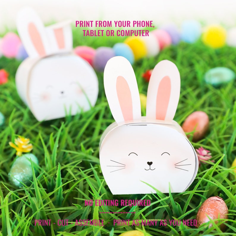 Easter Bunny Box Template SVG - Gift Box SVG - Easter Party Favor - Box ...