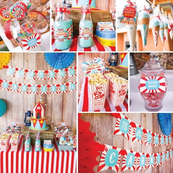 Carnival Party Decorations Carnival Birthday Party Carnival Signs