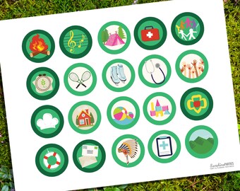 Girl Scout Printable Merit Badges Girl Scout Badges DIY - Etsy