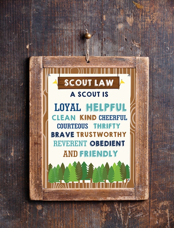 Boy Scout Legislation Poster - Printable Boy Scout Poster - Fast photograph about Boy Scout Law Printable named Boy Scout Legislation Poster - Printable Boy Scout Poster - Fast