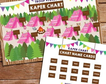 Girl Scout Kaper Chart - Editable Kaper Chart - Printable Kaper Chart - Instant Download and Edit File with Adobe Reader