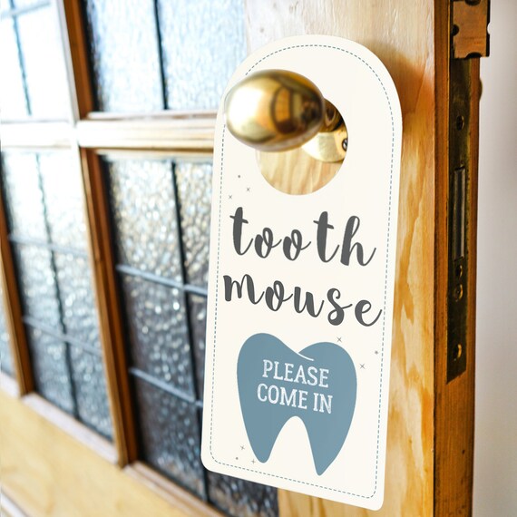 Tooth Mouse Door Sign - Official Tooth Mouse Sign - Tooth Mouse Printable - Instant Download and Edit with Adobe Reader Il_570xn