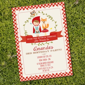 Little Red Riding Hood Party Decorations Red Riding Hood Party Instant Download and Editable File Personalize with Adobe Reader image 2