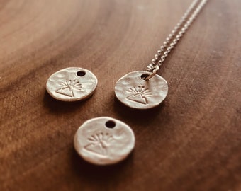 Handmade Sunrise Mountain Necklace: Gold-Plated Pendant