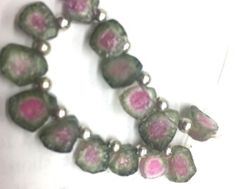 2 Pieces Natural Tourmaline Strands 44gr From Pakistan 17 inch Each C16