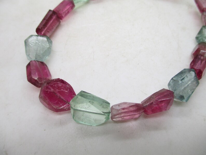 Gem Grade BIG 10-12 MM 21 Pcs Crystalised hand polished Multicolor Tourmaline Beads Strands Afghanistan T197
