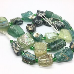 Stunning Genuine Ancient Roman Glass Fragment beads with 1000-1500 years old G733