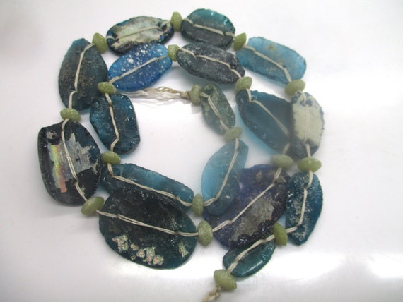 Stunning Genuine Ancient Roman Glass Fragment beads with 1000-1500 years old G733