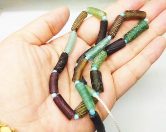 SALE SALE SALE Beautiful Rare Multicolored Genuine Ancient Roman  beads 1000-1500 years old Gp0