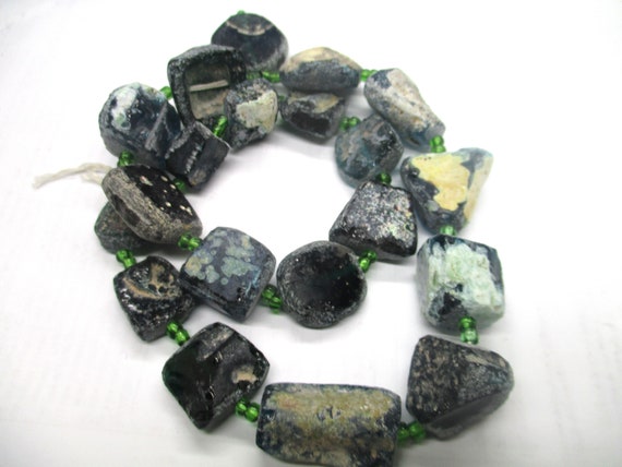 Stunning Genuine Ancient Roman Glass Fragment beads with 1000-1500 years old G733