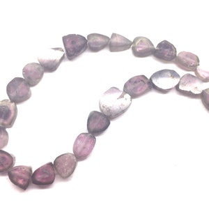 Stunning 26 Pcs Smooth  Watermelon  Tourmaline Slice Beads Strands Afghanistan beads T 396