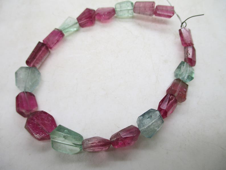 Gem Grade BIG 10-12 MM 21 Pcs Crystalised hand polished Multicolor Tourmaline Beads Strands Afghanistan T197